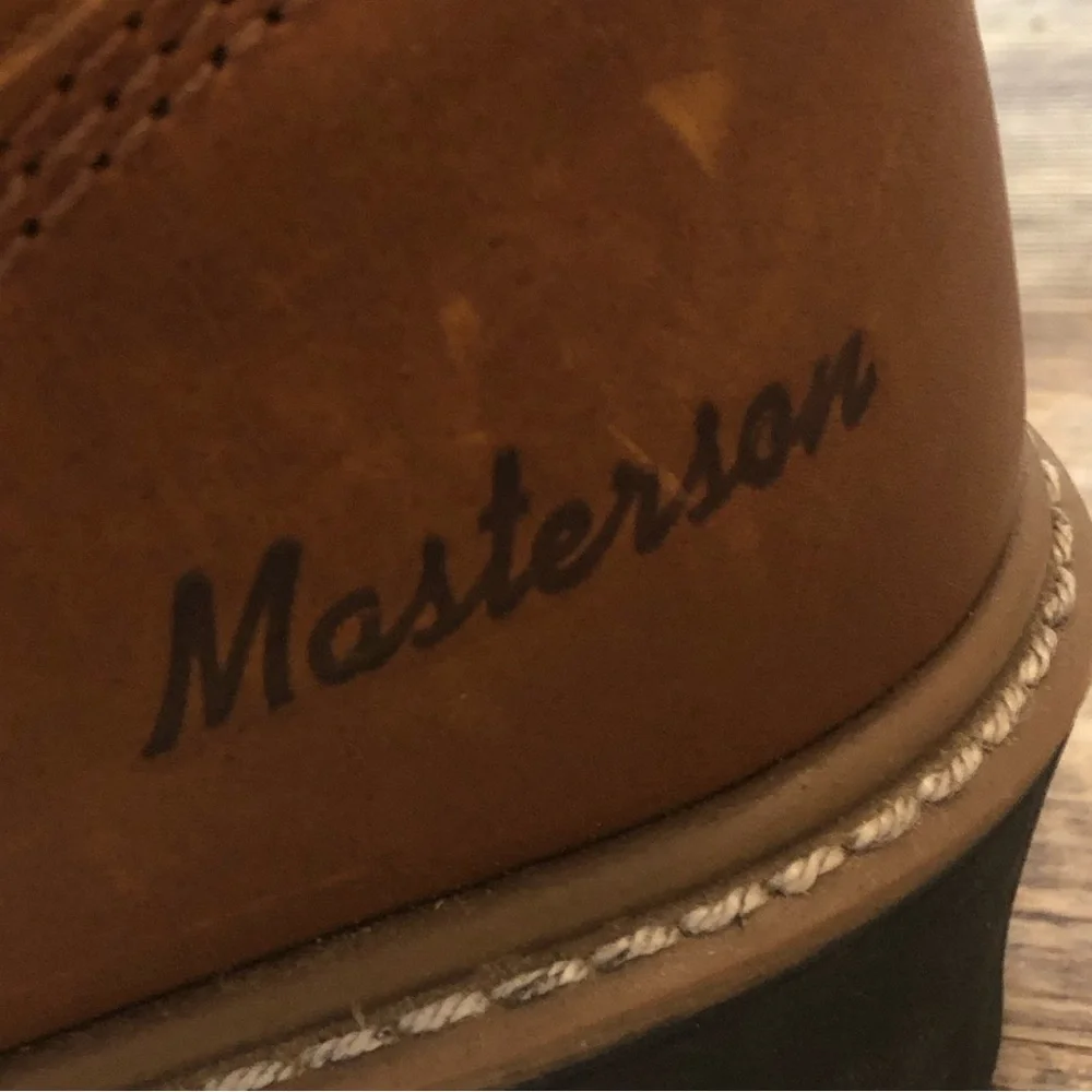 Masterson Boot Co. Brown Men's Size 7D Boot Brown Boots/Black Laces Soles EUC